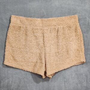 Steve‎ Madden Pull-on Chenille Sleep Shorts Praline Large soft fuzzy cozy